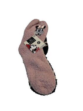 Disney Minnie Mouse Two Pairs of Socks Shoe Size 4-10 NWT